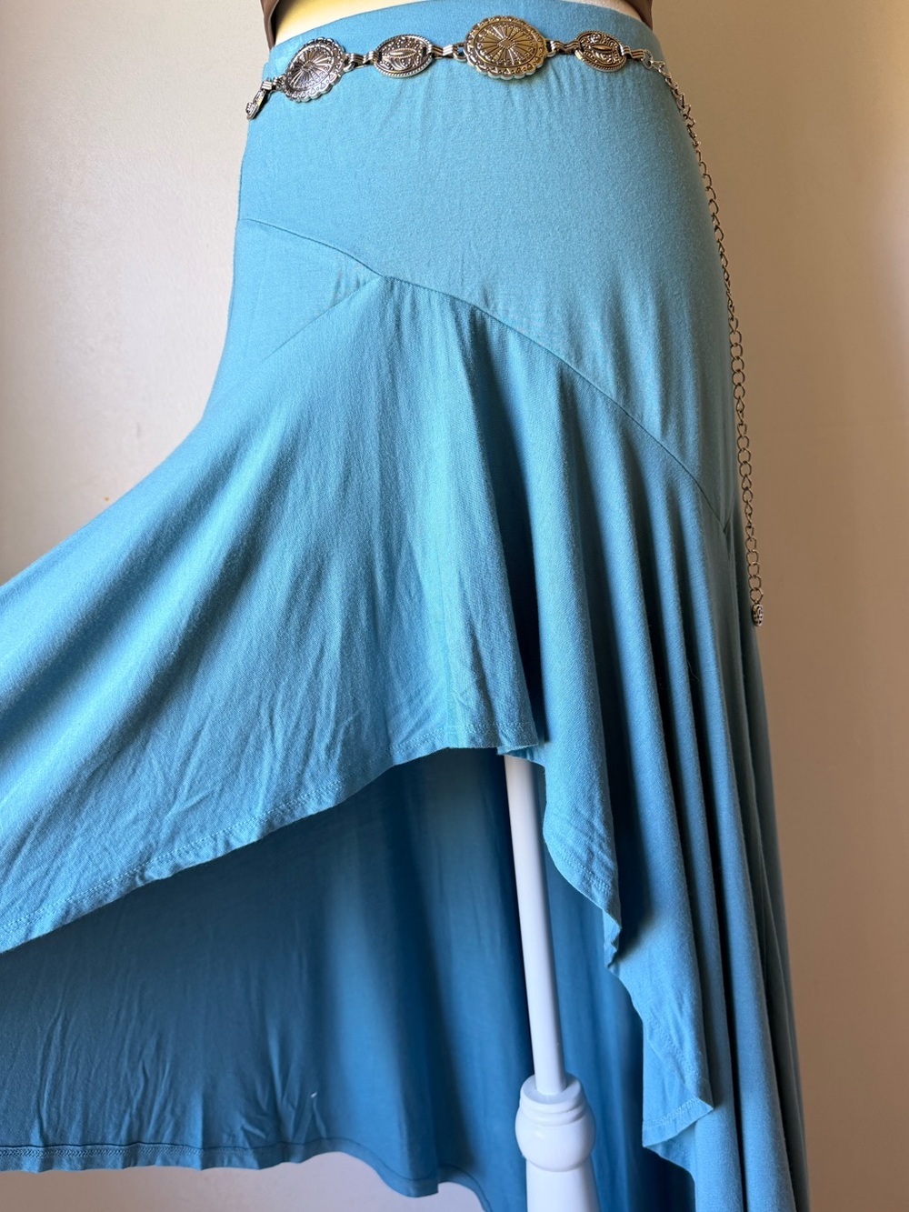 Free People Beach asymmetrical blue maxi skirt - Picture 3 of 4